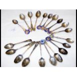 Selection of silver teaspoons