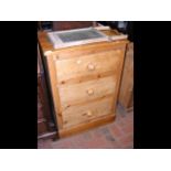 Antique three drawer pine chest