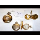 A gent's gold plated half hunter pocket watch by Rolex