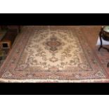 Middle Eastern style rug with floral centre medall