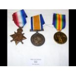 First World War three medal group to W H Wilson -