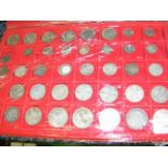 A tray of assorted UK silver coinage - George I -