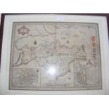 JOHN SPEED - antique hand coloured map of the Isle