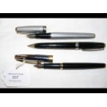 Two Sheaffer Prelude fountain pens and one other
