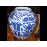 A large Chinese blue and white baluster vase with