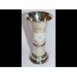 A silver column style vase - 14cm high - with Ches