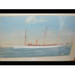 DE SIMONE - a gouache of the steam yacht "Albion"