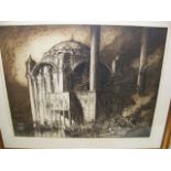 FRANK BRANGWYN - a large etching of Constantinople