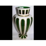 Antique Bohemian glass vase - 31cm high