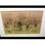 An etching "The Castle Lawn, Royal Yacht Squadron,