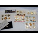 Various US mint coin sets - silver dollar, etc.