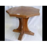 A Mouseman octagonal occasional table with shaped