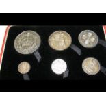 A George V 1927 Silver 6 Coin Set in presentation