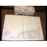 A large quantity of sea charts - France and other