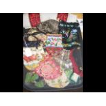 Selection of ladies bead work evening bags and oth