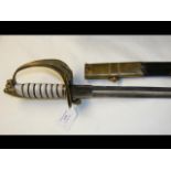 Antique Naval Officer's sword with engraved blade