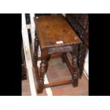 Antique oak joint stool
