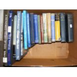 Selection of books on yachting, including "Around