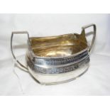 Silver two handled sugar bowl - 8.5oz