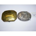 A Dutch silver snuff box with decoration to lid -