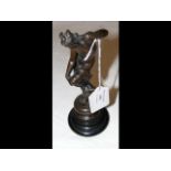 A bronze depicting bathing beauty - 18cm tall