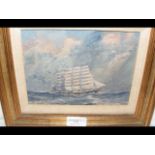 COLLEYPRIEST - painting of four masted schooner -