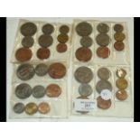 Four Official Currency "Plastic" Sets - 9 coins, h