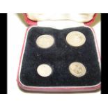 A cased set of Victoria Maundy money - 1890