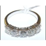 An 18ct gold five stone diamond ring - 1.72ct tota