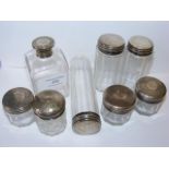 Selection of silver top scent bottles