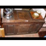 Period oak panelled coffer