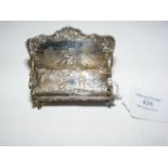 A miniature silver settee - Continental mark 800 -