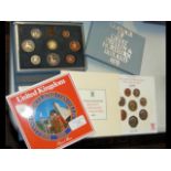 Royal Mint 1983 Proof Coin Set, together with thre