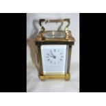 A Matthew Norman brass cased carriage clock - 13cm