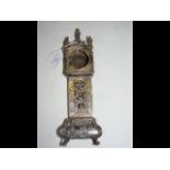 An ornate silver longcase clock/watch holder - Dut