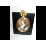 Antique miniature of Countess - 8.5cm x 7cm