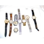 Various vintage gent's wrist watches and other