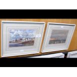 NORMAN WILKINSON - pair of watercolours - Poole Ha