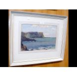 NORMAN WILKINSON - watercolour of coastal headland