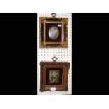 Pair of miniature portraits - reproductions of Eli