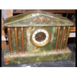Victorian marble mantel clock with striking moveme