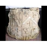 An interesting stone Coat of Arms - 90cm x 68cm