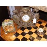 Antique mantel clock, together with two others