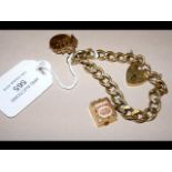 A 9ct gold charm bracelet