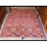 Antique Middle Eastern rug with red ground