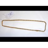 A 14ct gold box link necklace
