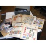 Various collectable stamp albums, together with lo
