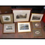 Selection of seven antique Isle of Wight engraving