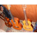 Three modern guitars