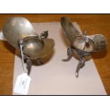 A pair of Chinese silver ceremonial cups with engr